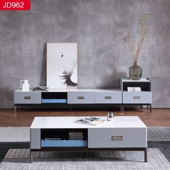 △【精品】千匠一品 轻奢现代极简风E1级国家环保板+五金架 脚+拖底缓冲导轨+亮光岩板+三胺抽斗+五金拉手2m电视柜-JD962-J