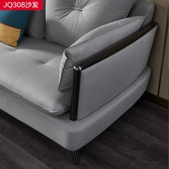 △【精品】千匠一品 现代轻奢科技布+抱枕羽绒填充+钛金不锈钢配件沙发-JQ308-S