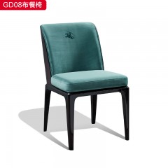 【精品】千匠一品现代轻奢宾利款后背酸枝木布餐椅-GD08-X