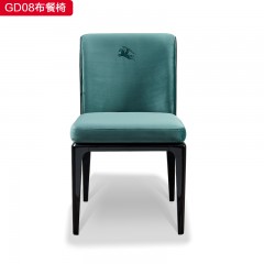 【精品】千匠一品现代轻奢宾利款后背酸枝木布餐椅-GD08-X