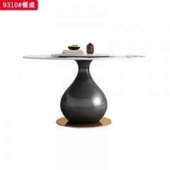 千匠一品 轻奢极简风格 5金+岩板简约高档餐桌 9310#餐桌-X