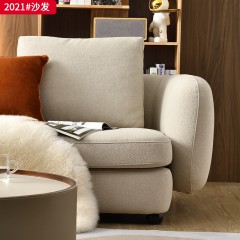 千匠一品 意式风格 实木框架+3A绒丝绵+羊羔绒面料 网红高档沙发2021#沙发-X