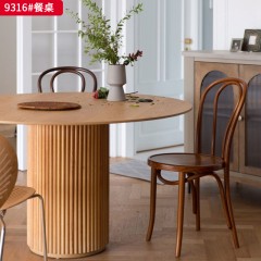 千匠一品 侘寂风 格木脚+木面 简约高档餐桌9316餐桌-X