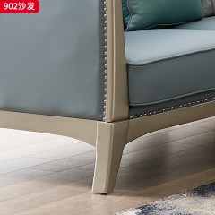 △千匠一品 轻奢美式风格 帕仿真皮+绒麻布 高档轻奢沙发 902沙发-X