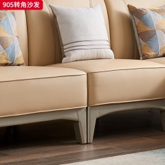△千匠一品 轻奢美式风格 纳帕仿真皮 高档大气转角沙发905转角-X