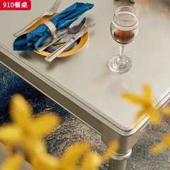 △千匠一品 轻奢美式风格 实木+实木多层 简约高档餐桌 910餐桌-X