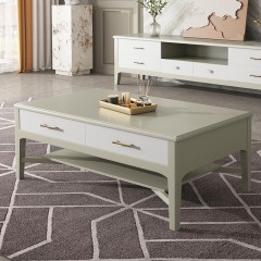 △千匠一品 轻奢美式风格 实木+实木多层 高档大气茶几 912茶几-X