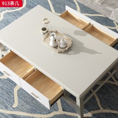 △千匠一品 轻奢美式风格 实木+实木多层 高档大气茶几913茶几-X