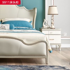 △千匠一品 轻奢美式风格 实木+实木多层 高档大气床头柜9911床头柜-X