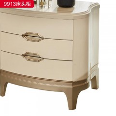 △千匠一品 轻奢美式风格 实木+实木多层 高档大气床头柜9913床头柜-X