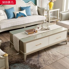 △千匠一品 轻奢美式风格 实木+实木多层 高档大气茶几908茶几-X
