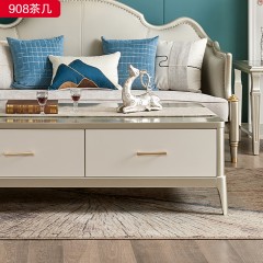 △千匠一品 轻奢美式风格 实木+实木多层 高档大气茶几908茶几-X