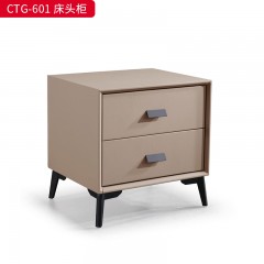 千匠一品 现代风格优质皮艺+中纤板+五金脚简奢床头柜RC-601 RC-602-W