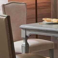 △【精品】千匠一品轻奢美式优质高密度海绵布料+实木框架餐椅T801-M