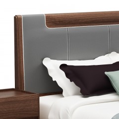 △千匠一品中式风格优质白蜡木卧室双人床K3-M