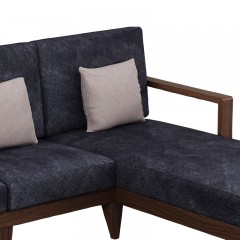 △千匠一品中式风格优质白蜡木布艺1+2+贵客厅沙发组合K60-M