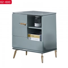 △【精品】千匠一品现代简奢优质玻璃面+钛金不锈钢+E1级板材斗柜-62-600-J