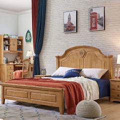千匠一品儿童房家具北美进口优质橡木全实木+环保油漆儿童床6008-X