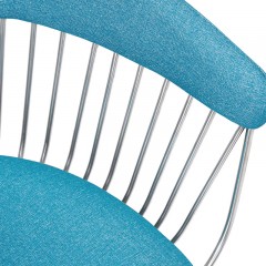 千匠一品现代风格优质亚麻布+不锈钢架休闲椅C030-J