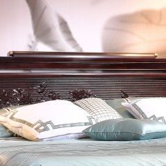 △千匠一品红木家具中式柬埔寨酸枝卧室套装组合床头柜观棠大床-J