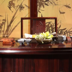 千匠一品红木家具中式柬埔寨酸枝茶椅明殿茶台-J