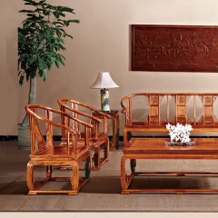 △千匠一品红木家具中式刺猬紫檀客厅套装大几皇宫椅沙发-J