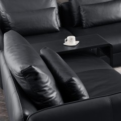 【精品】千匠一品轻奢意式极简优质纳帕皮+灰鹅绒+实木脚客厅1+3+贵沙发组合R18S-M