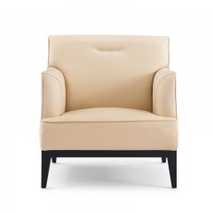 【精品】千匠一品轻奢意式极简优质纳帕皮＋碳素钢底架休闲椅Y09-M