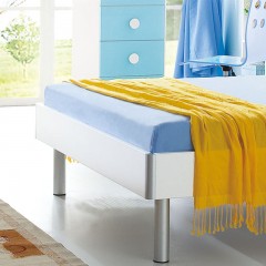 千匠一品环保型高密度板板式床单人床简约蓝白色儿童床现代简约8867-Y
