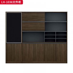 千匠一品 办公风格 E1级刨花板+三聚氰胺饰面纸+玻璃 高档大气文件柜 LH-1036文件柜-X