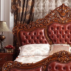 △千匠一品美式新古典优质蜡木深色床头柜A15-J
