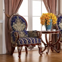 △千匠一品欧式风格优质橡胶木环保油漆客厅休闲椅6010 -Y