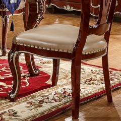△千匠一品欧式风格精选优质橡胶木+中纤板板木结合餐椅6002-Y
