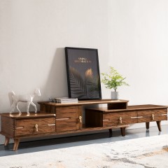 △千匠一品现代新中式实用金丝红檀木拉伸地柜2608-Z