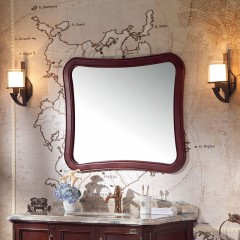 千匠一品欧式轻奢泰国橡胶木浴室柜+镜子EM8072-Z