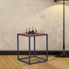 △【精品】千匠一品现代风格意大利进口全实木橡木金属架咖啡桌KB 1100E-R