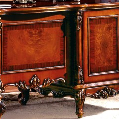 △【精品】千匠一品轻奢欧式古典贵族典范精选优质进口橡胶木书桌 -SS-R
