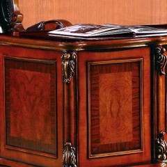 △【精品】千匠一品轻奢欧式古典贵族典范精选优质进口橡胶木书桌 -SS-R