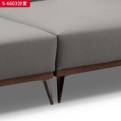 千匠一品 意式风格 网红款沙发拉扣  月球表面沙发 泰迪颗粒布+头层牛皮+高回弹海绵+新高弹+俄罗斯进口落叶松 高档大气沙发 S-6603沙发-X