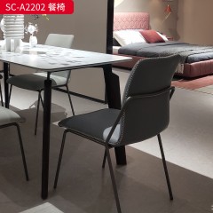 千匠一品 现代风格 碳素钢架+高密度海绵+西皮 高档大气餐椅 SC-A2202-X