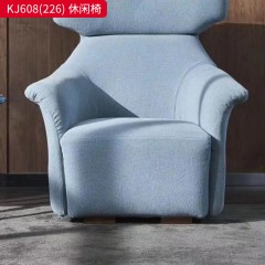 千匠一品 意式风格 优质棉麻布+实木框架+高密度海绵+实木脚 时尚简约休闲椅 KJ608(226)-X