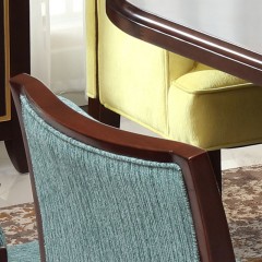 △【精品】千匠一品轻奢美式优质榉木+麻布餐椅SD3201-M