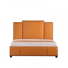 【精品】千匠一品轻奢美式优质榉木+环保油漆1.5m/1.8m卧室双人床SD1207-J