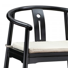 △千匠一品中式白蜡木实木+环保油漆休闲椅R-V72-Q