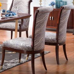 △【精品】千匠一品轻奢美式榉木+夹板优质布艺餐椅MC04-D221-01-X