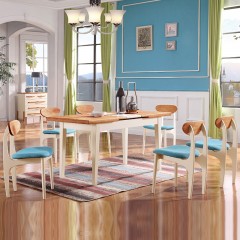 千匠一品北欧风格红橡+白橡全实木环保油漆伸缩餐台X02-X