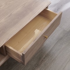 千匠一品北欧极简白蜡木+多层实木板茶几223-C