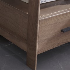 千匠一品意式极简白蜡木+实木多层板床头柜H5009-C