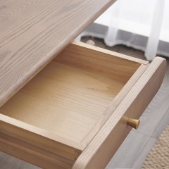 千匠一品 意式极简白蜡木+多层实木板书桌233-C