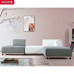 △千匠一品 北欧风格 北美进口红橡木框架+科技布+高密度海绵 高档大气转角沙发 M55沙发-X